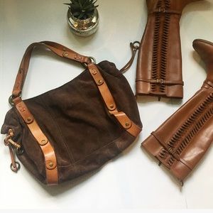 Lucky Brand Chocolate Brown Suede Bag
